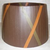 Lampshade fabric brown green and orange, 36 cm