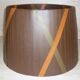 Abat-jour tissu marron vert et orange, 36 cm