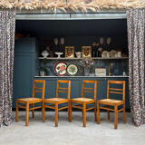 Set of 4 vintage rush chairs