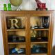 Antique oak library showcase