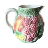 Vintage fruit slip pitcher