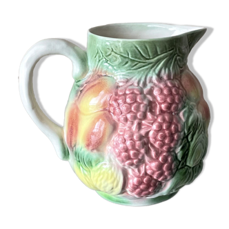 Vintage fruit slip pitcher