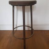 Vintage industrial tripod stool