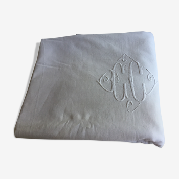 Drap ancien monogramé