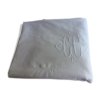 Drap ancien monogramé