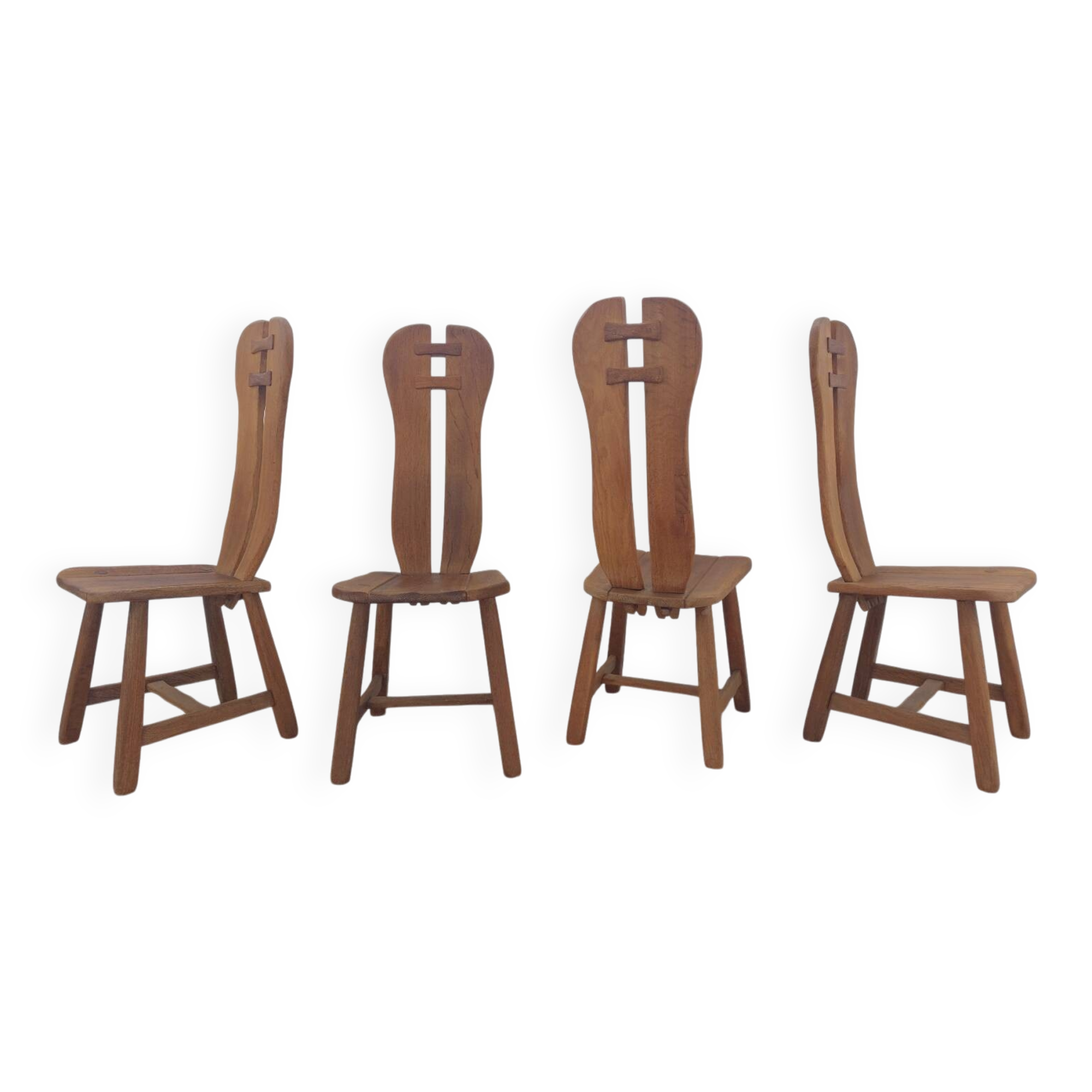 Set of 4 De Puydt Brutalist Chairs