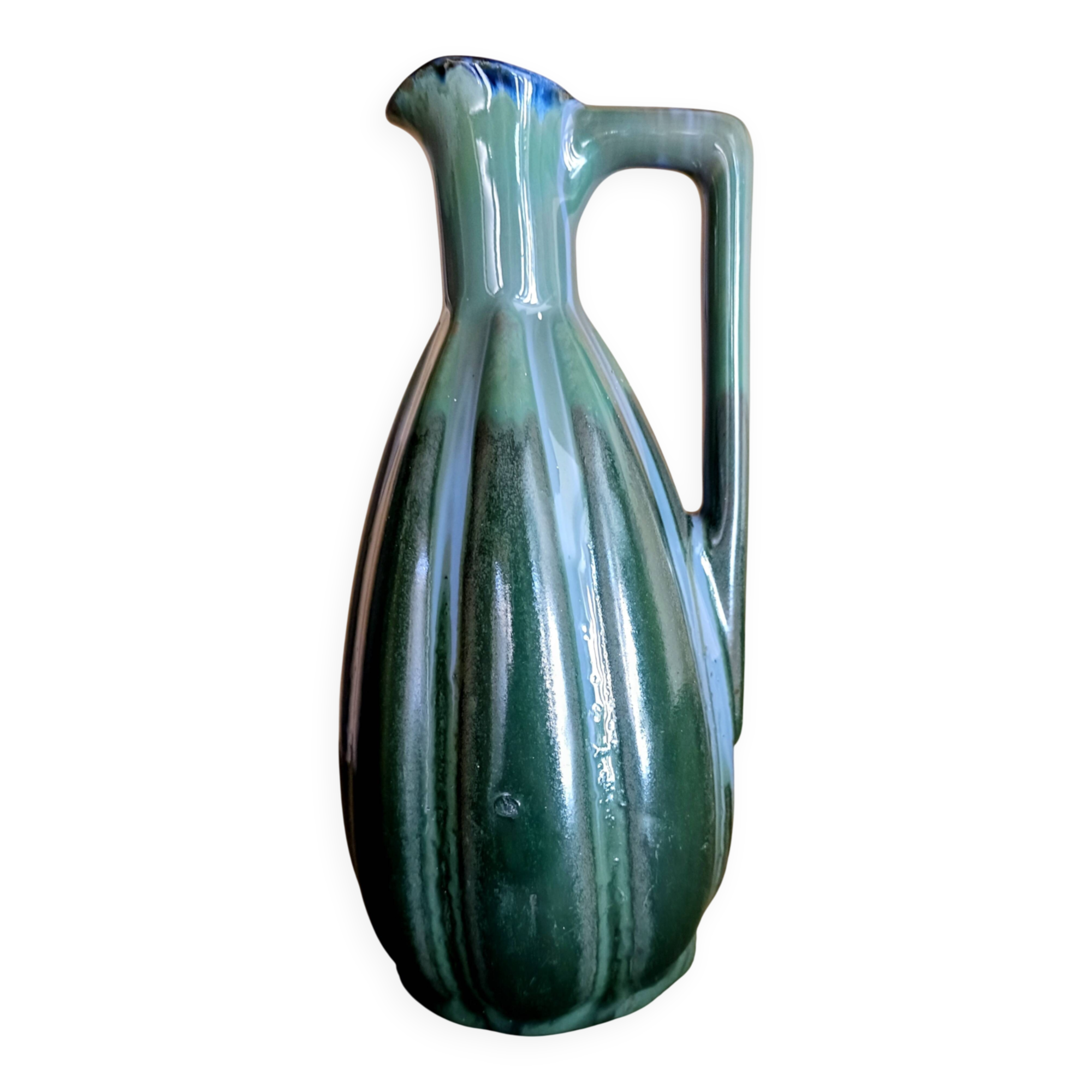 Pichet art déco bleu vert