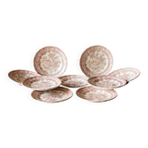 Set of 11 dessert plates in English earthenware.