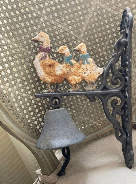 Metal farm bell 3 geese