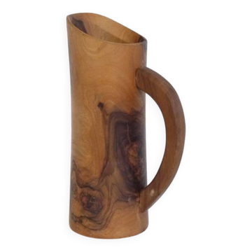Olive wood vase with handle 1960