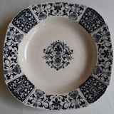 Gien Ibis blue square earthenware dish