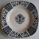 Gien Ibis blue square earthenware dish