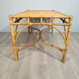 Rattan table, 70s