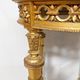 Napoleon III Pedestal Table (late 19th C.) Gilded and Carved Wood with Modern Black Top