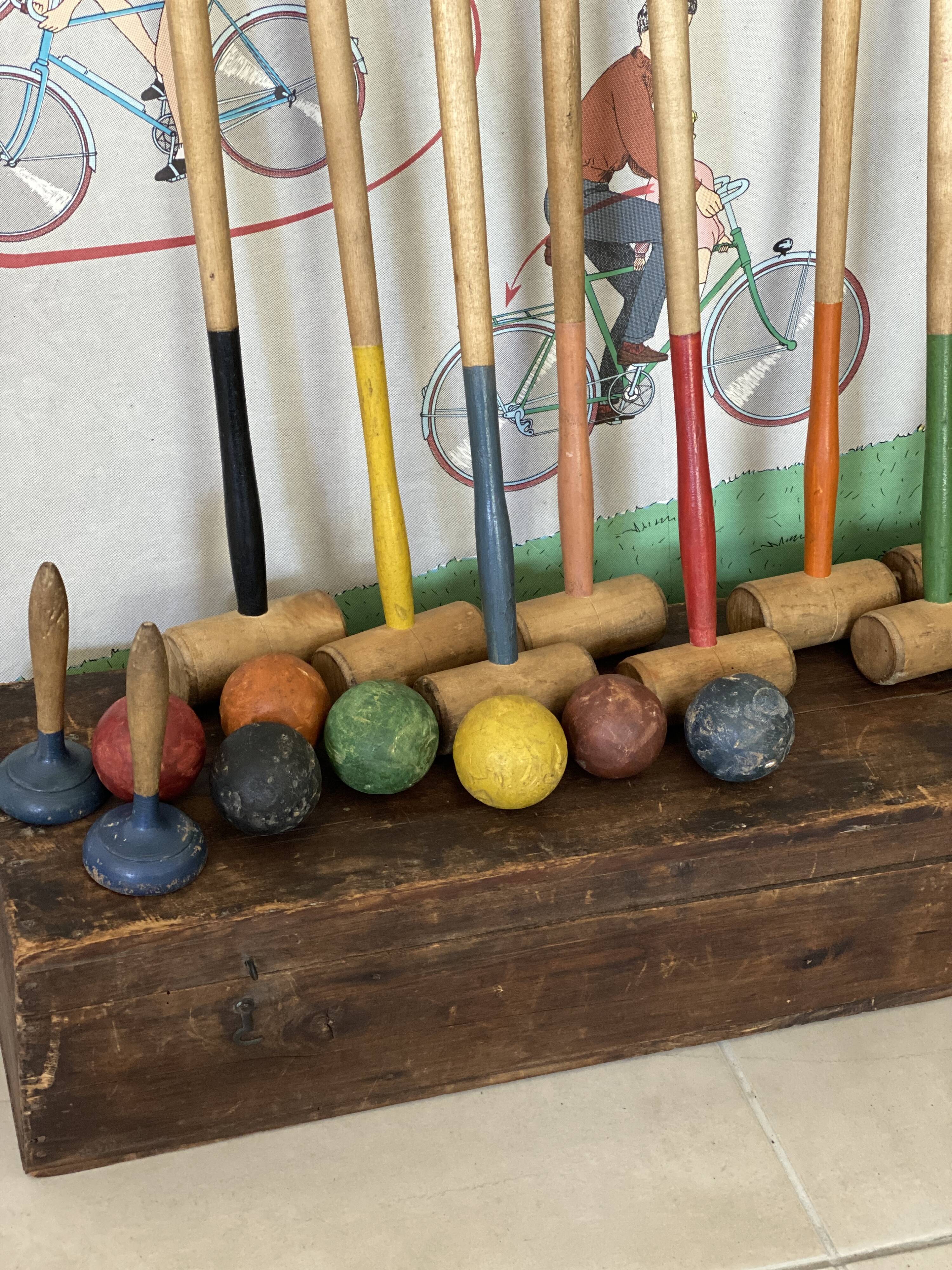 Old living room croquet game