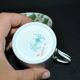Old STAFFORDSHIRE English porcelain coffee cup litron ivy decor