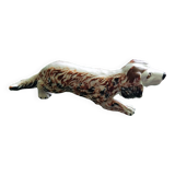 Décor de jardin chien en faïence