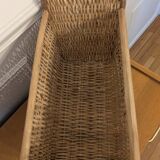 Wicker and rattan magazine rack