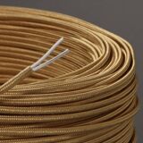 1960s ceramic lamp, fabric cable, lampshade