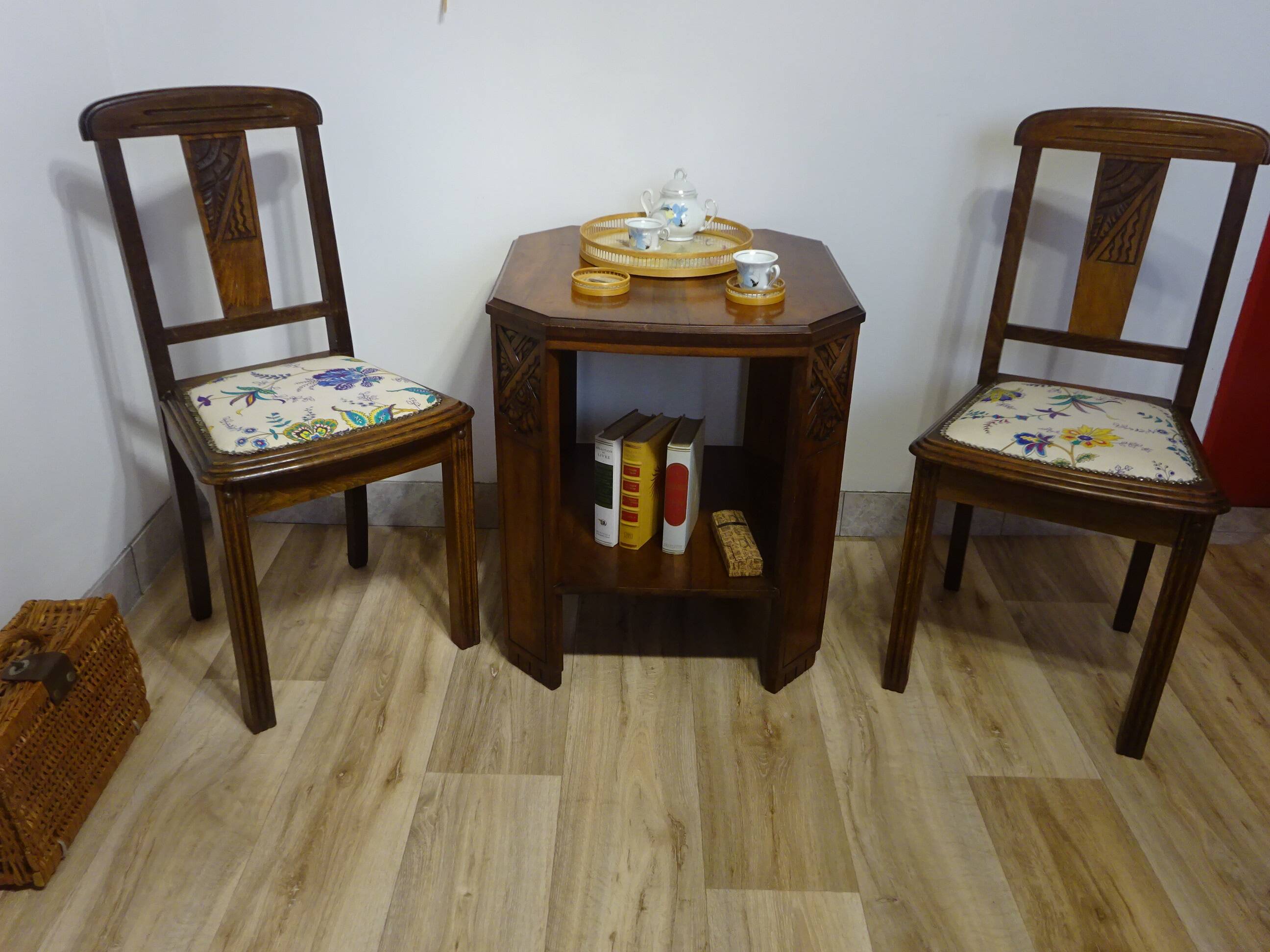 Art Deco chairs, French made by Robur, set of 2