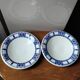 Set of two deep plates, Badonviller Aurore earthenware.