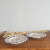 Pair of Rouen earthenware plates