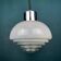 White mid-century Italian pendant lamp by Mazzega, 1970s.