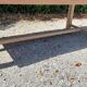 Solid oak farmhouse table in raw wood