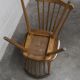 Pair of Baumann Menuet chairs, Honey patina, White skai seat