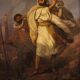 Italian painting signed by Focosi and dated 1852, *Moses Breaking the Table