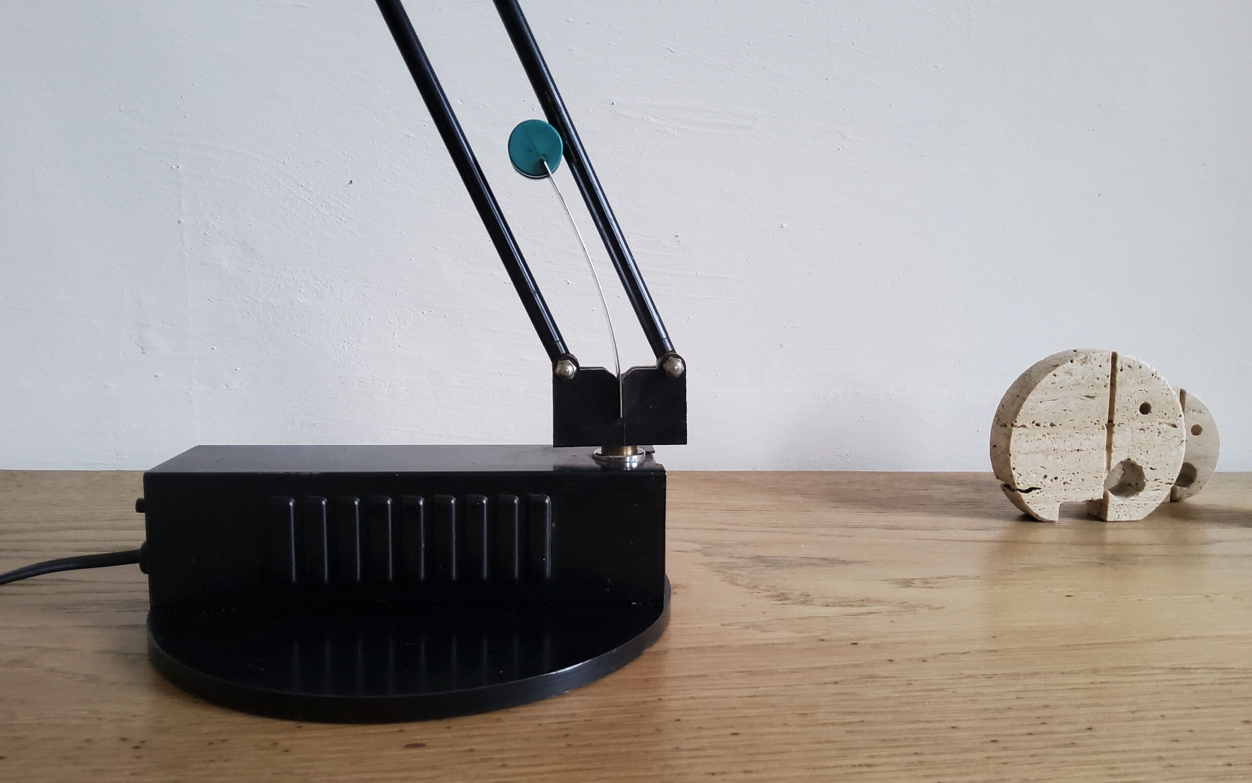 Pair of vintage w&o model lamps by Ketoff for aluminor, 1980s