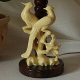 Vintage onyx birds bedside lamp
