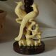 Vintage onyx birds bedside lamp