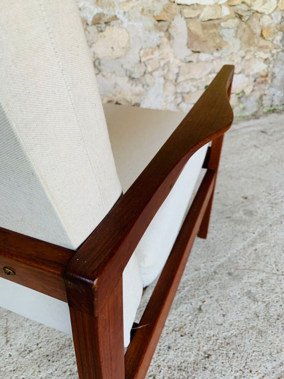 Vintage Scandinavian Teak Armchair, Circa 60's