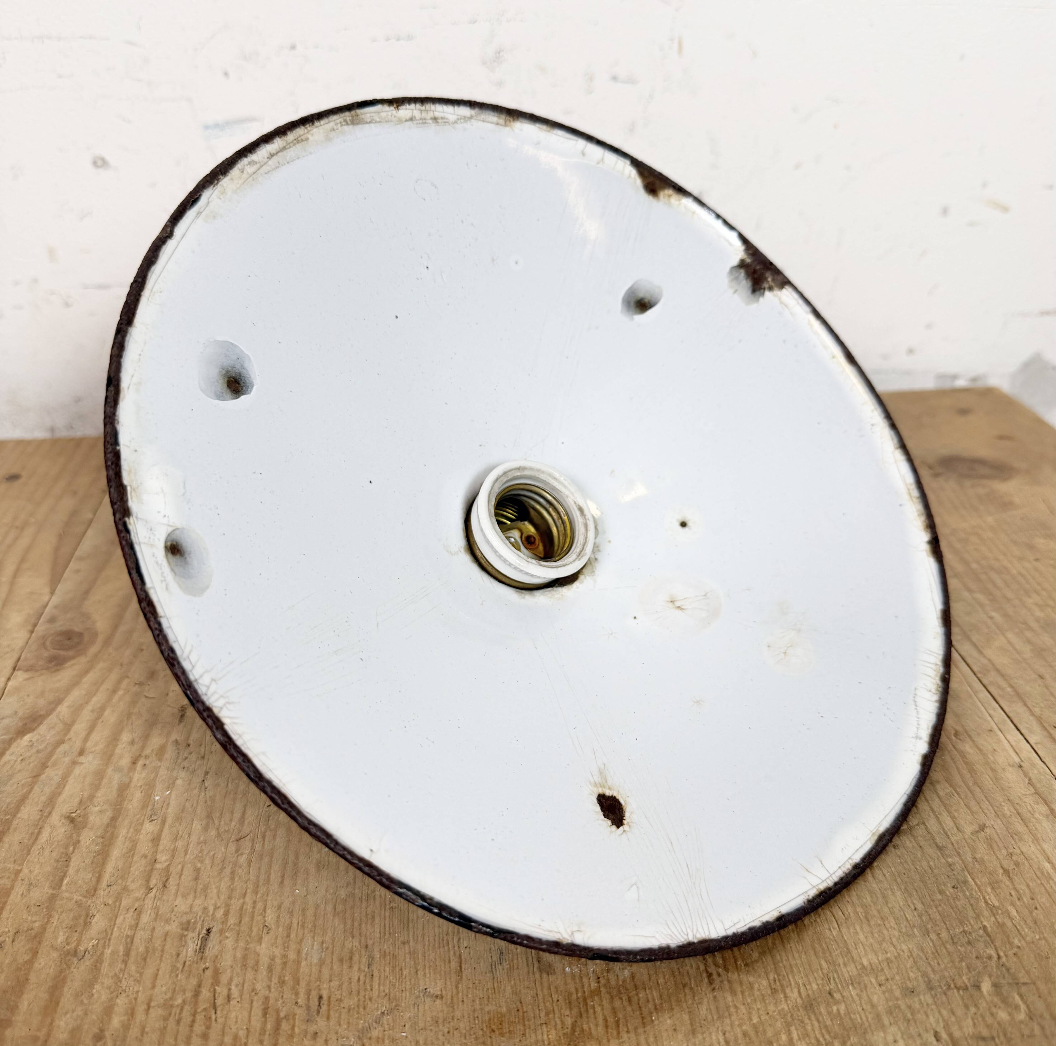 Industrial Black Enamel Light, 1930s