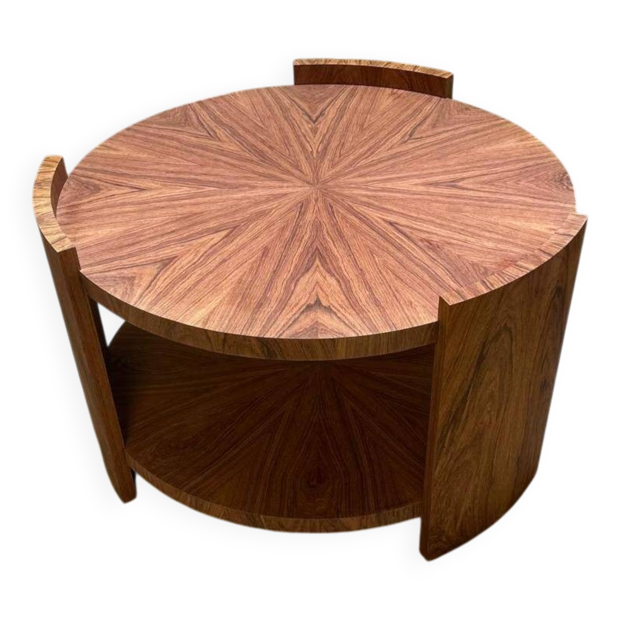 Round coffee table in rosewood