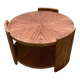Round coffee table in rosewood