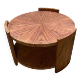 Round coffee table in rosewood