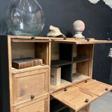 Oak clamshell cabinet