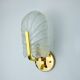 "Leaf" wall lamp by Lyfa, frosted Murano glass, Germany, 1970