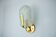 "Leaf" wall lamp by Lyfa, frosted Murano glass, Germany, 1970