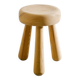 Vintage Swedish Ash Wooden Low Tripod Stool by Ingvar Hildingsson, 1970s