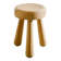 Vintage Swedish Ash Wooden Low Tripod Stool by Ingvar Hildingsson, 1970s