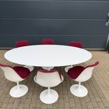 6 original vintage Knoll Tulip chairs by Eero Saarinen