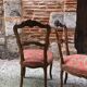 Pair of reupholstered rocaille chairs