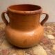 Old pot with handles in glazed Provençal pottery