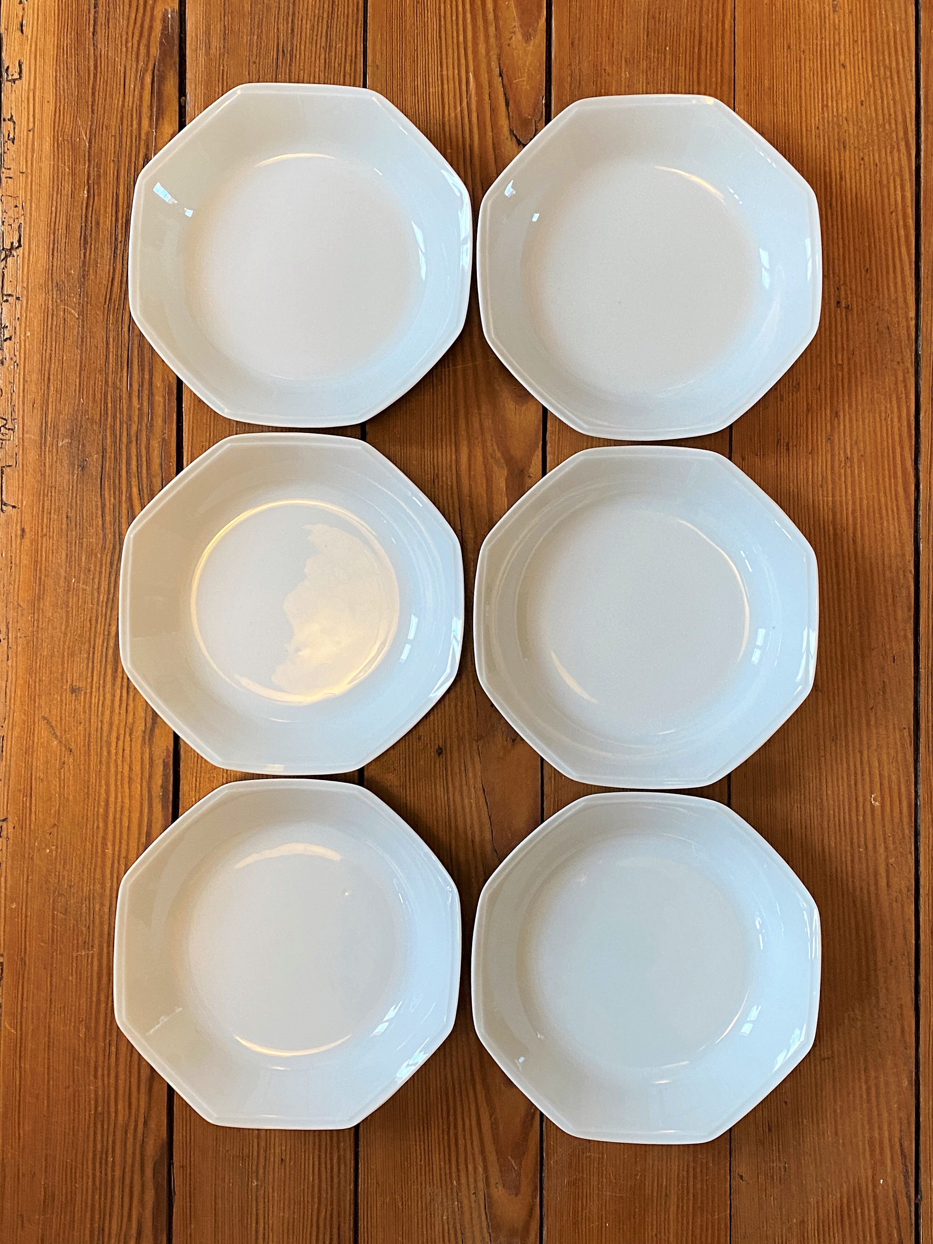 6 hollow plates in Limoges porcelain