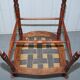 Chaise en noyer Edwardian à dossier courbé avec incrustation de nacre style Arts and Crafts