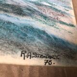Pastel et crayon sur papier par Stewart 1975