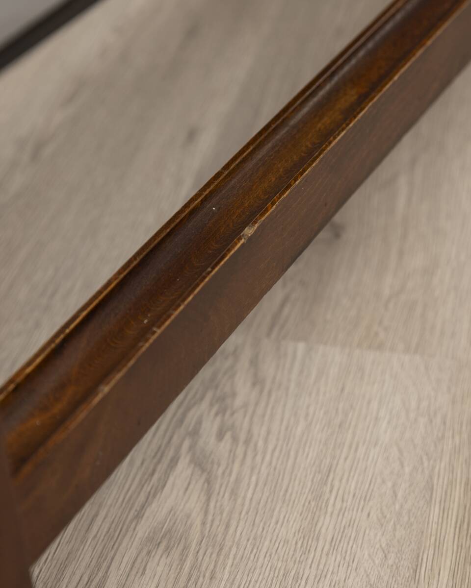 Vintage table 60s wood and glass design fontana arte